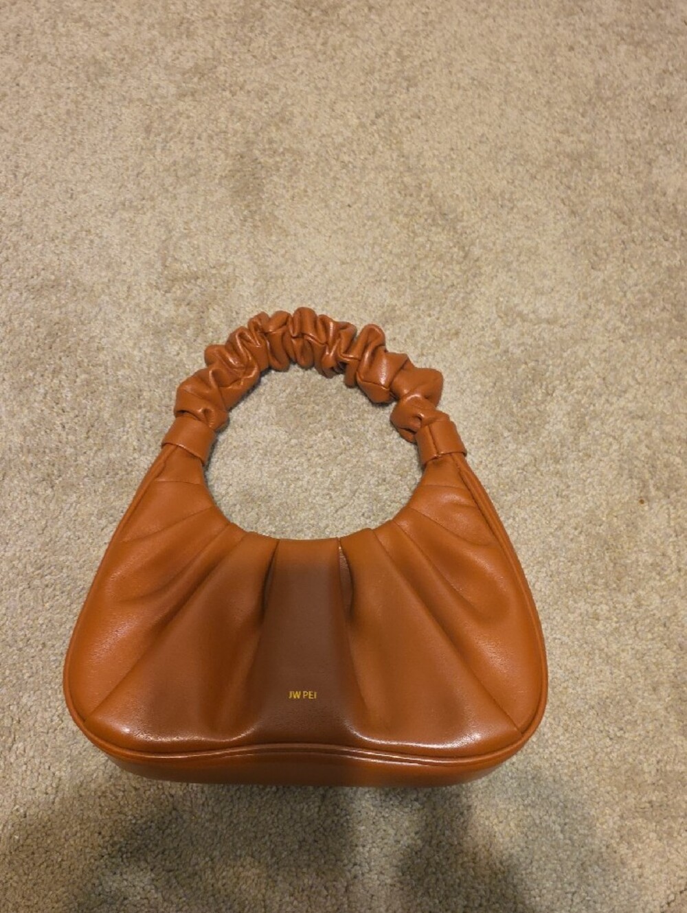 JW PEI Caramel Ruched Handle Shoulder Bag - Picture 2 of 4